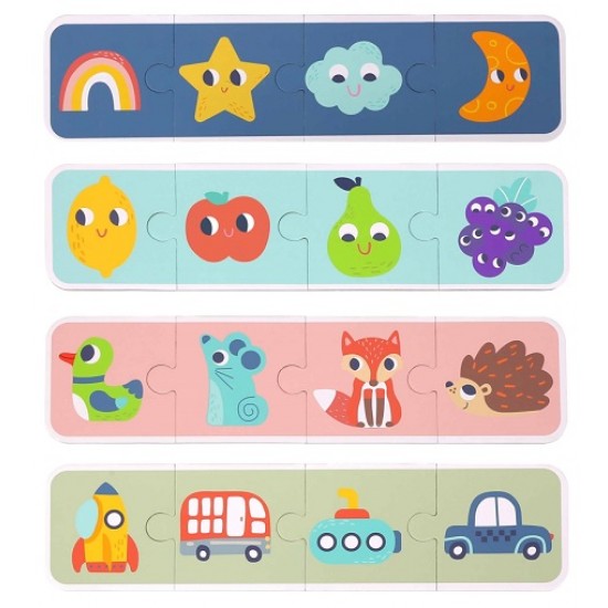 Tooky Toy Παιχνίδι Μνήμης Και Αφής Από Ξύλο Και Χαρτί (TH324)