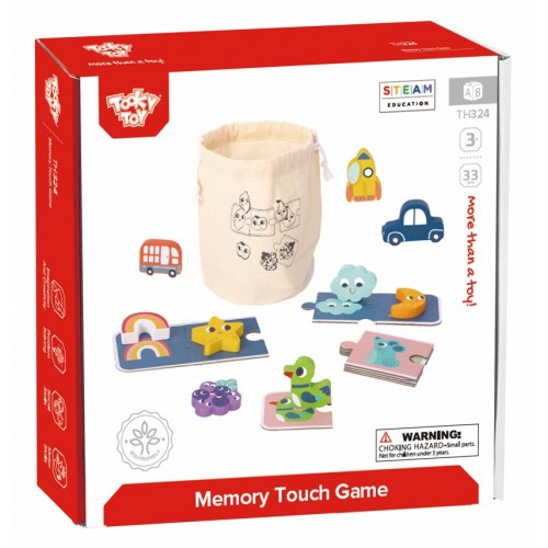 Tooky Toy Παιχνίδι Μνήμης Και Αφής Από Ξύλο Και Χαρτί (TH324)