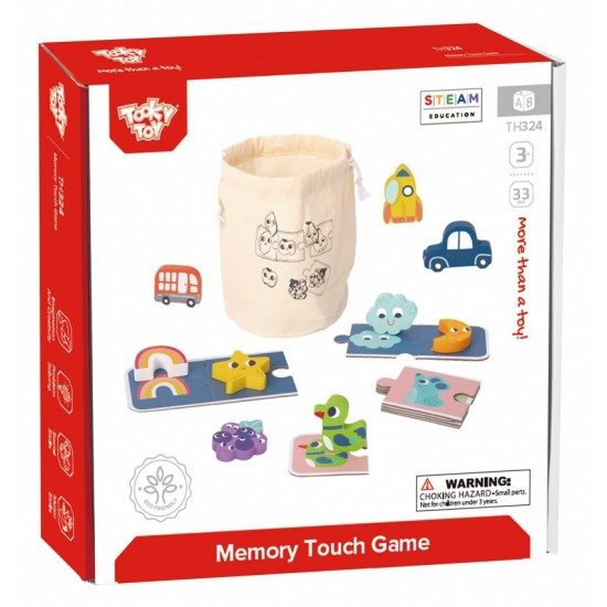 Tooky Toy Παιχνίδι Μνήμης Και Αφής Από Ξύλο Και Χαρτί (TH324)