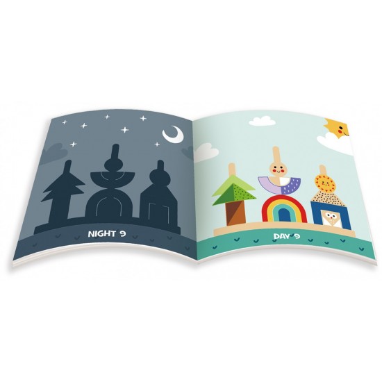 Tooky Toy Ξύλινο Παιχνίδι Στοίβαξης Σκιών (TH376)