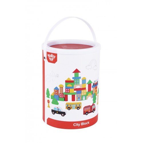 Tooky Toy Ξύλινα Τουβλάκια Πόλη (TH451)
