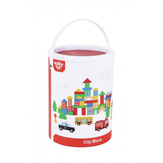 Tooky Toy Ξύλινα Τουβλάκια Πόλη (TH451)