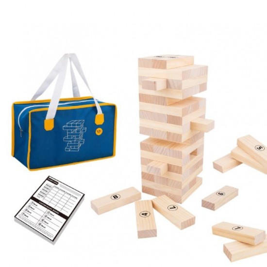 Tooky Toy Ξύλινο Παιχνίδι Στοίβαξης και Ισορροπίας Γίγας Δαπέδου (TH534)