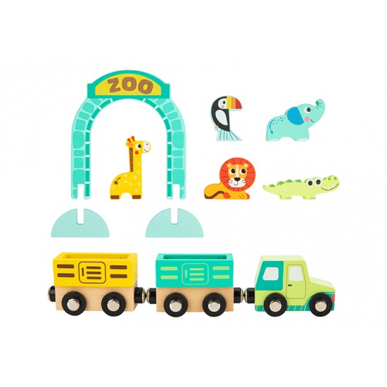 Tooky Toy Ξύλινο Τρενάκι Ζωολογικός Κήπος (TH616)