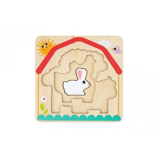 Tooky Toy Ξύλινο Παζλ Πολλαπλών Επιπέδων Φάρμα (TH623)