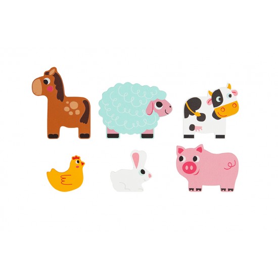 Tooky Toy Ξύλινο Παζλ Πολλαπλών Επιπέδων Φάρμα (TH623)