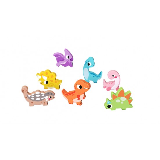 Tooky Toy Ξύλινα Σφηνώματα Δεινόσαυροι (TH632)