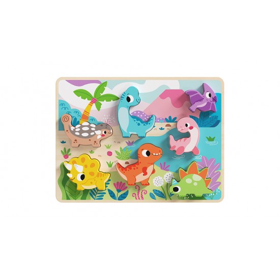 Tooky Toy Ξύλινα Σφηνώματα Δεινόσαυροι (TH632)