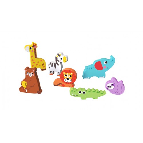 Tooky Toy Ξύλινα Σφηνώματα Ζώα της Ζούγκλας (TH633)