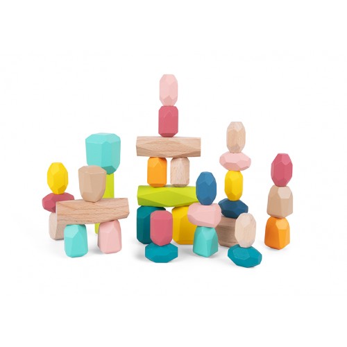 Tooky Toy Ξύλινο Παιχνίδι Στοίβαξης Λίθοι (TH684)