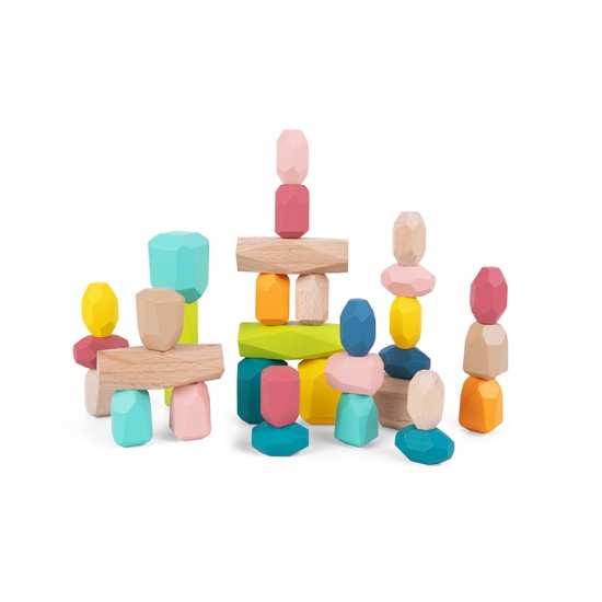 Tooky Toy Ξύλινο Παιχνίδι Στοίβαξης Λίθοι (TH684)