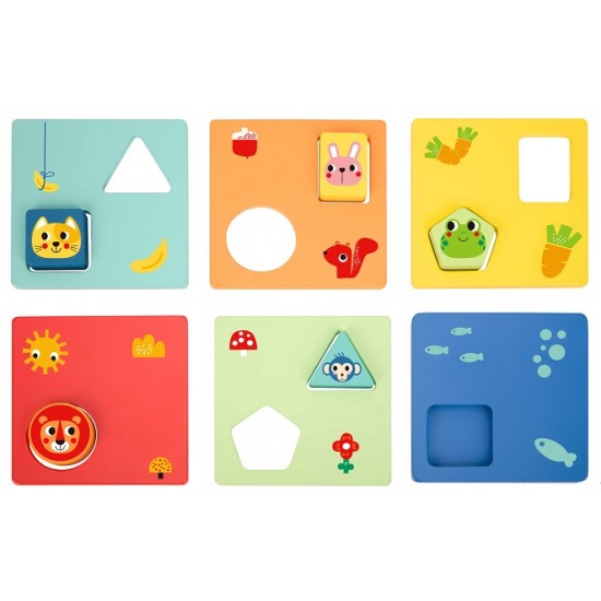 Tooky Toy Ξύλινο Παιχνίδι Λογικής Με Σχήματα (TH958)