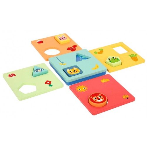 Tooky Toy Ξύλινο Παιχνίδι Λογικής Με Σχήματα (TH958)