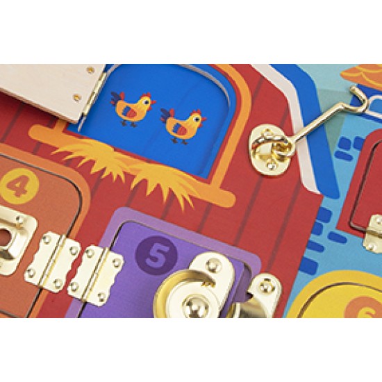 Tooky Toy Ξύλινος Στάβλος Με Κλειδαριές (TK044)