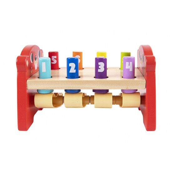 Tooky Toy Ξύλινος Πάγκος Με Αριθμούς & Σφυράκι (TK088)