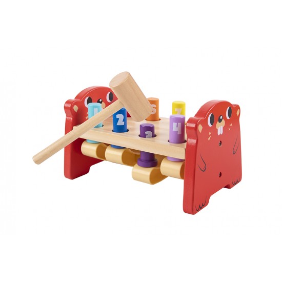 Tooky Toy Ξύλινος Πάγκος Με Αριθμούς & Σφυράκι (TK088)