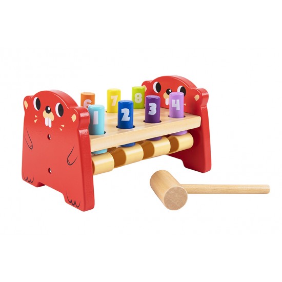 Tooky Toy Ξύλινος Πάγκος Με Αριθμούς & Σφυράκι (TK088)