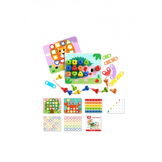 Tooky Toy Ξύλινο Παιχνίδι Λογικής Στοίβαξης (TK089)