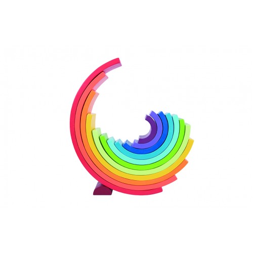 Tooky Toy Ξύλινο Παιχνίδι Στοίβαξης Ουράνιο Τόξο (TK105)