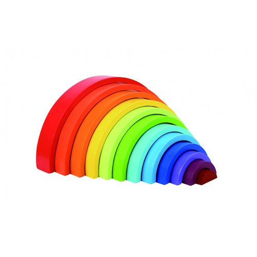 Tooky Toy Ξύλινο Παιχνίδι Στοίβαξης Ουράνιο Τόξο (TK105)