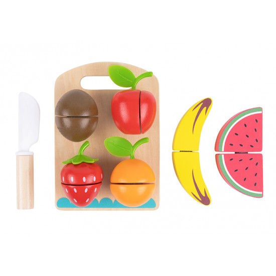 Tooky Toy Ξύλινα Φρούτα Με Ξύλο Κοπής (TK111)