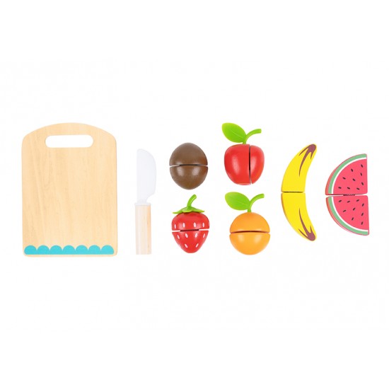 Tooky Toy Ξύλινα Φρούτα Με Ξύλο Κοπής (TK111)