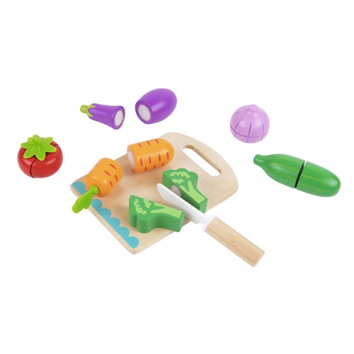 Tooky Toy Ξύλινα Λαχανικά Με Ξύλο Κοπής (TK112)
