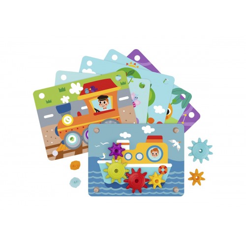 Tooky Toy Ξύλινο Παιχνίδι Λογικής Με Γρανάζια (TK352)