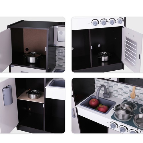 Tooky Toy Ξύλινη Μοντέρνα Κουζίνα Με Αξεσουάρ (TK395)