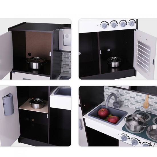 Tooky Toy Ξύλινη Μοντέρνα Κουζίνα Με Αξεσουάρ (TK395)