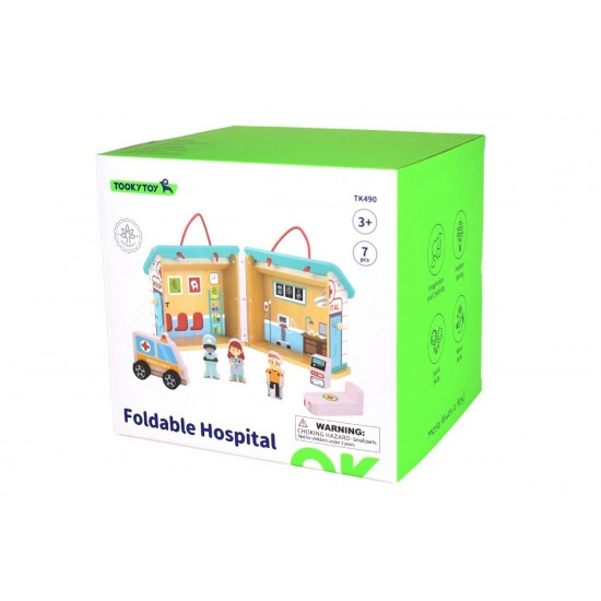 Tooky Toy Ξύλινο Βαλιτσάκι Νοσοκομείο (TK490)