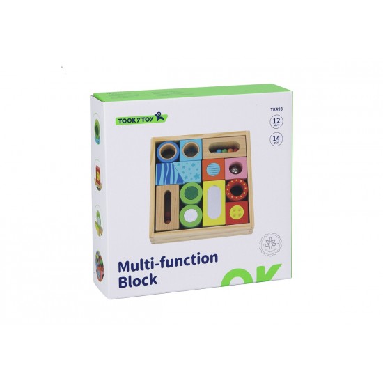 Tooky Toy Ξύλινα Τουβλάκια Πολλαπλών Δραστηριοτήτων (TK493)