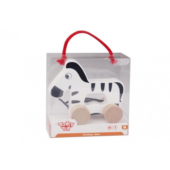Tooky Toy Ξύλινη Ζέβρα Συρόμενη (TKC263)