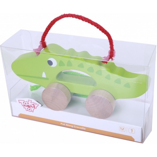 Tooky Toy Ξύλινος Κροκόδειλος Συρόμενος (TKC265)