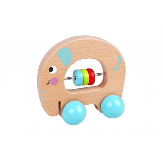 Tooky Toy Ξύλινα Συρόμενα Ζωάκια Χάντρες Αρκούδα - Tooky Toy  (TKDZOO)