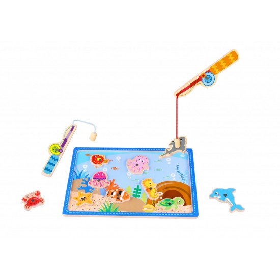 Tooky Toy Ξύλινο Παιχνίδι Ψαρέματος (TKF040)