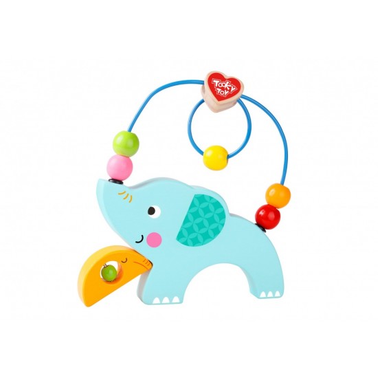 Tooky Toy Ξύλινο Ελεφαντάκι Λαβύρινθος (TKF086)