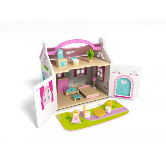 Tooky Toy Ξύλινο Κουκλόσπιτο (TKI050)