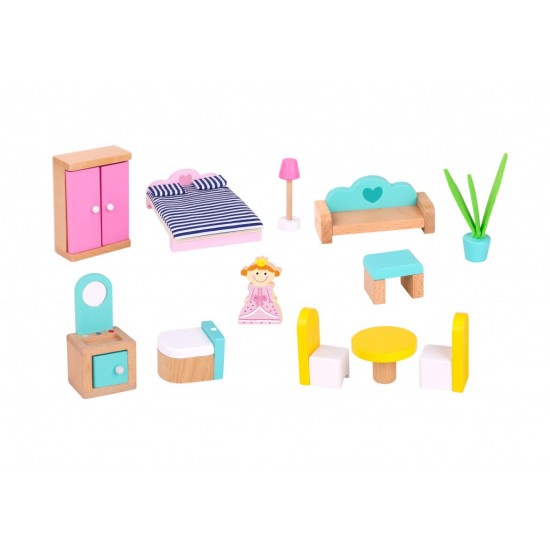 Tooky Toy Ξύλινο Κουκλόσπιτο (TKI050)