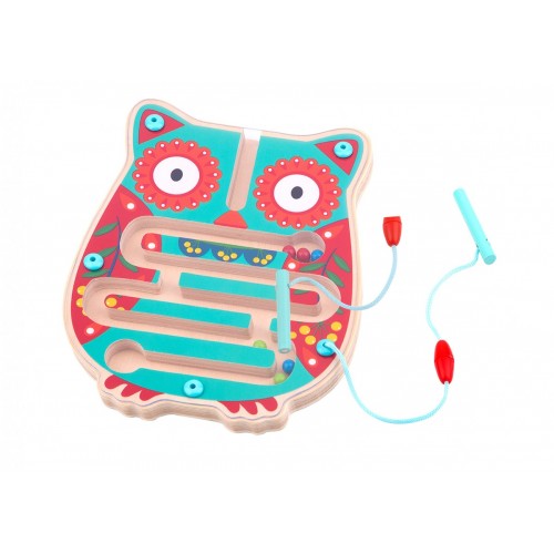 Tooky Toy Ξύλινος Λαβύρινθος Κουκουβάγια (TL073)