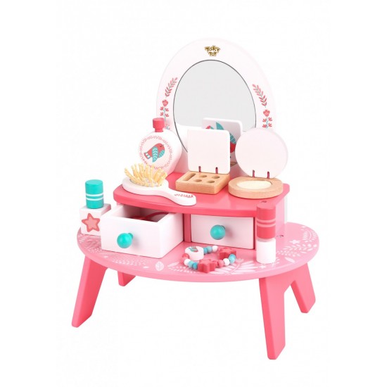 Tooky Toy Ξύλινη Τουαλέτα Ομορφιάς Ροζ (TL098A)