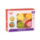 Tooky Toy Ξύλινα Σφηνώματα Σε Δίσκο Κοπής – Φρούτα (TL142)
