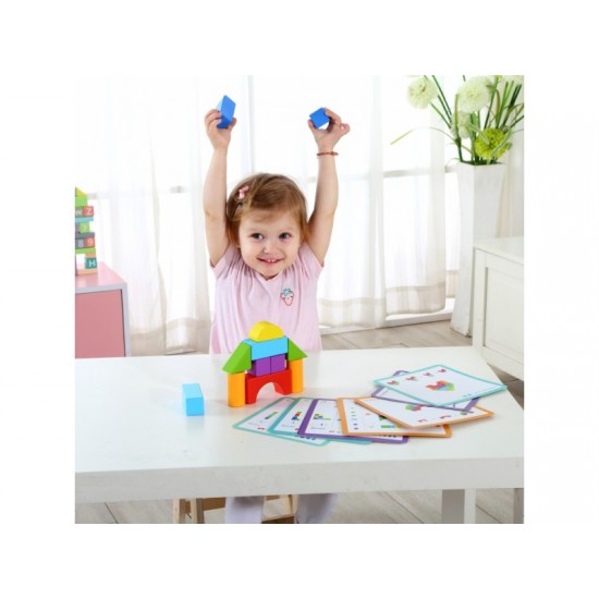 Tooky Toy Ξύλινο Παιχνίδι Λογικής Με Τουβλάκια (TL386)