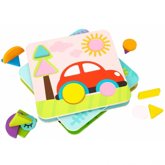 Tooky Toy Ξύλινο Παλζ Σχήματα 4 Σε 1 (TL396)