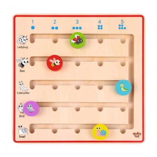 Tooky Toy Ξύλινο Παιχνίδι Με Αριθμούς και Ζώα (TL776)