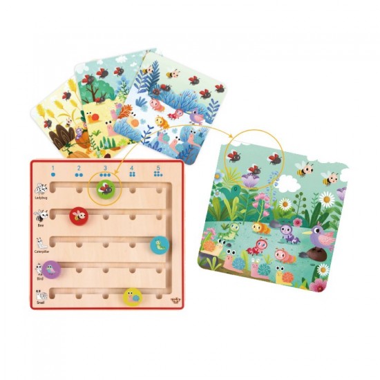Tooky Toy Ξύλινο Παιχνίδι Με Αριθμούς και Ζώα (TL776)