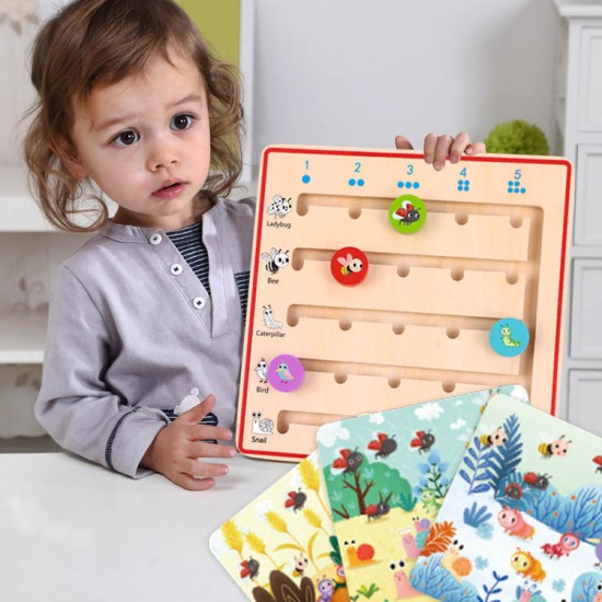 Tooky Toy Ξύλινο Παιχνίδι Με Αριθμούς και Ζώα (TL776)