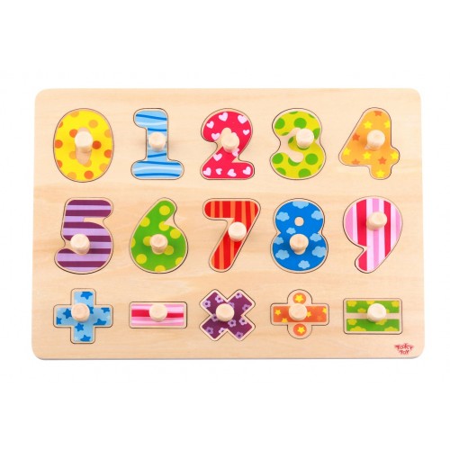 Tooky Toy Ξύλινα Σφηνώματα Αριθμοί & Σύμβολα (TY851)