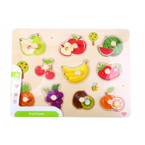 Tooky Toy Παζλ Σφηνώματα Φρούτα (TY854)