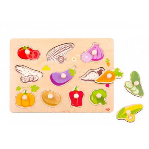 Tooky Toy Παζλ Σφηνώματα Λαχανικά (TY855)